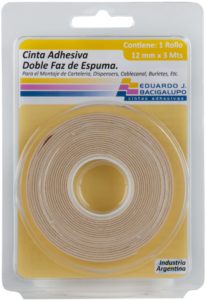 CINTA BIFAZ ESPUMA Cinta Bifaz - Espuma Blanca - 1 mm de espesor