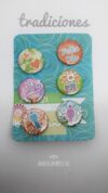 Pack 6 Chapitas decorativas - Pin de Adorno - Pins