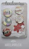 Pack 6 Chapitas decorativas - Pin de Adorno - Pins