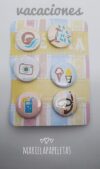 Pack 6 Chapitas decorativas - Pin de Adorno - Pins